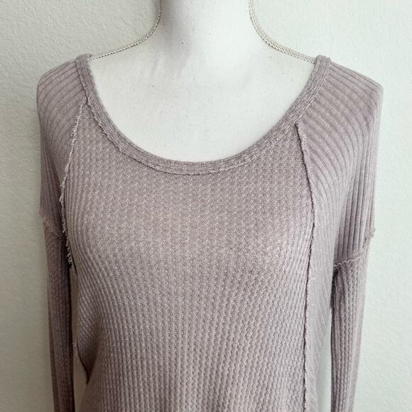 Free People Light Purple Long Sleeve Women Blouse Size Small - Picture 3 of 6